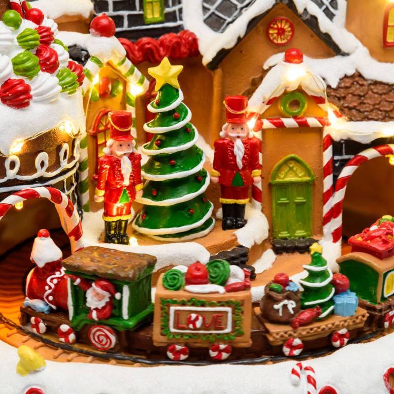Lotti - Village de Noël lumineux animé CANDY avec petit trans en mouvement et musique Lotti - Imagen 5