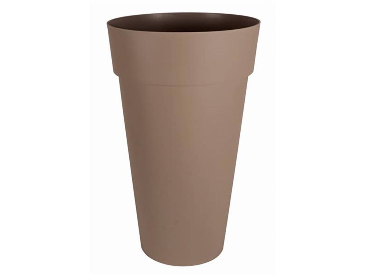 Eda - Pot de fleur rond Toscane Ø 48 x H.80 cm - Taupe - Eda - Image 1