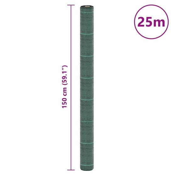 Toile de paillage polypropylène pour jardin potager anti-mauvaises herbes 1,5x25 m Vert - ComfortXL Outdoor Living - Image 8