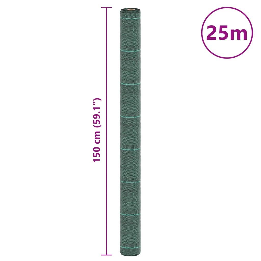 Toile de paillage polypropylène pour jardin potager anti-mauvaises herbes 1,5x25 m Vert - ComfortXL Outdoor Living - Image 8