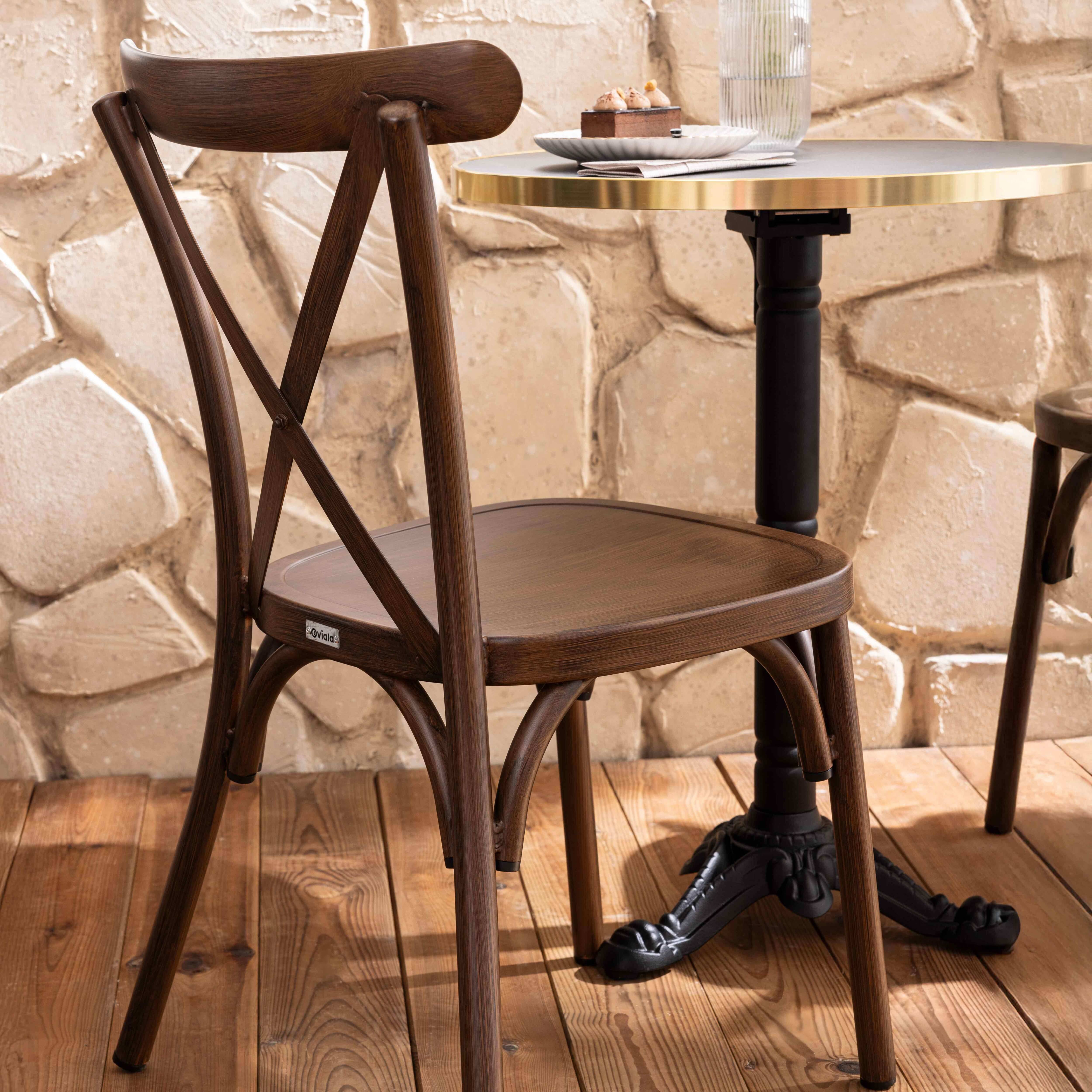 Oviala - Chaise de terrasse bois en aluminium Sintra - Oviala - Imagen 4