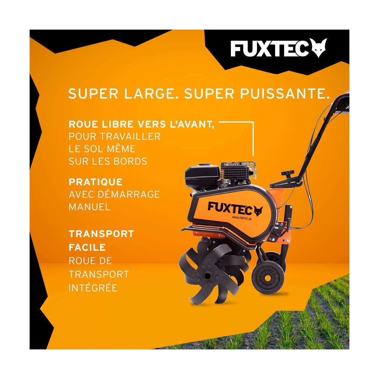 FUXTEC - Motoculteur thermique - FUXTEC FX-AF1212 - 212cm3 motobineuse largeur 85cm - Image 5