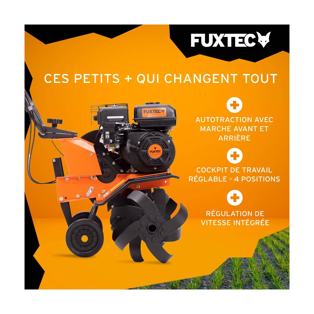 FUXTEC - Motoculteur thermique - FUXTEC FX-AF1212 - 212cm3 motobineuse largeur 85cm - Image 4
