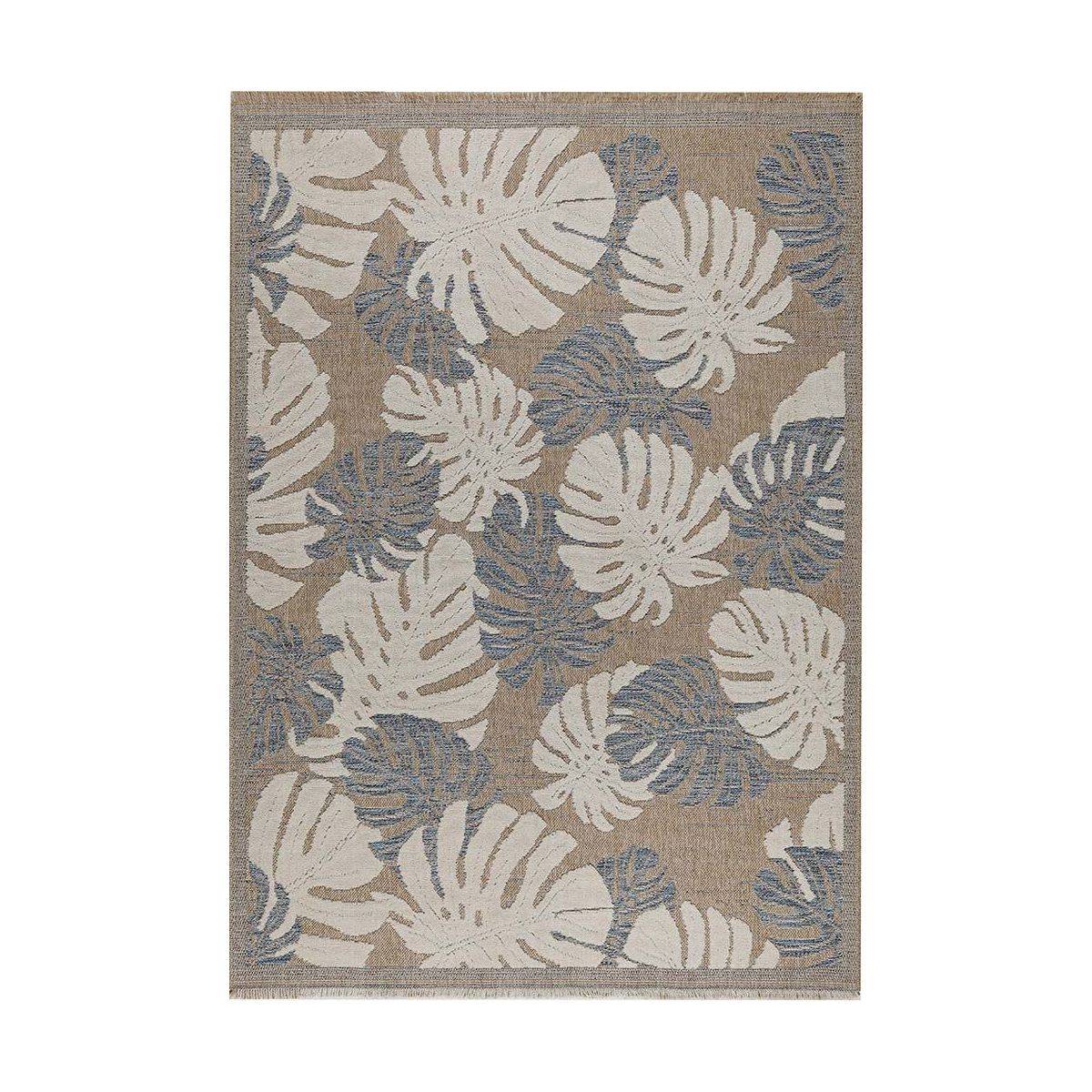 Jardindeco - Tapis intérieur extérieur aspect jute Tijuana 9062 bleu 290 x 200 cm - Imagen 1