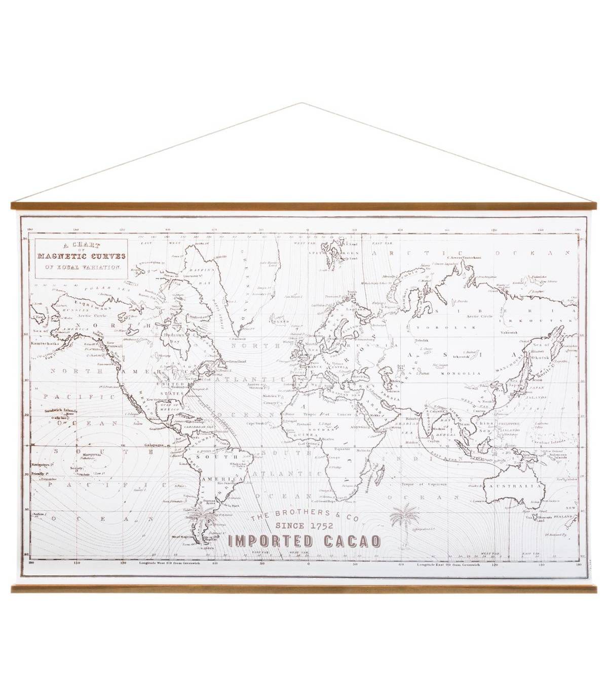 Toile décorative à suspendre sur L'importation du Cacao 110 x 73 cm