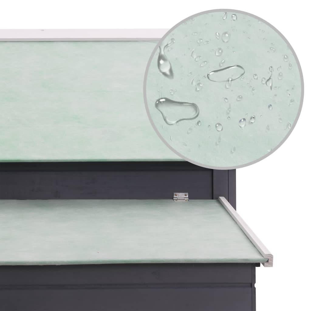 Vidaxl - Poulailler Gris 157x97x110 cm Bois vidaXL 170855 - Imagen 4