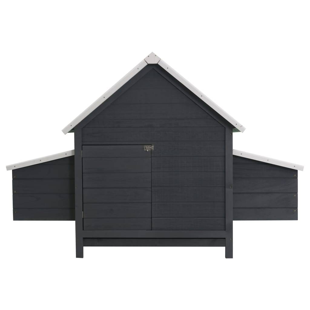 Vidaxl - Poulailler Gris 157x97x110 cm Bois vidaXL 170855 - Imagen 5