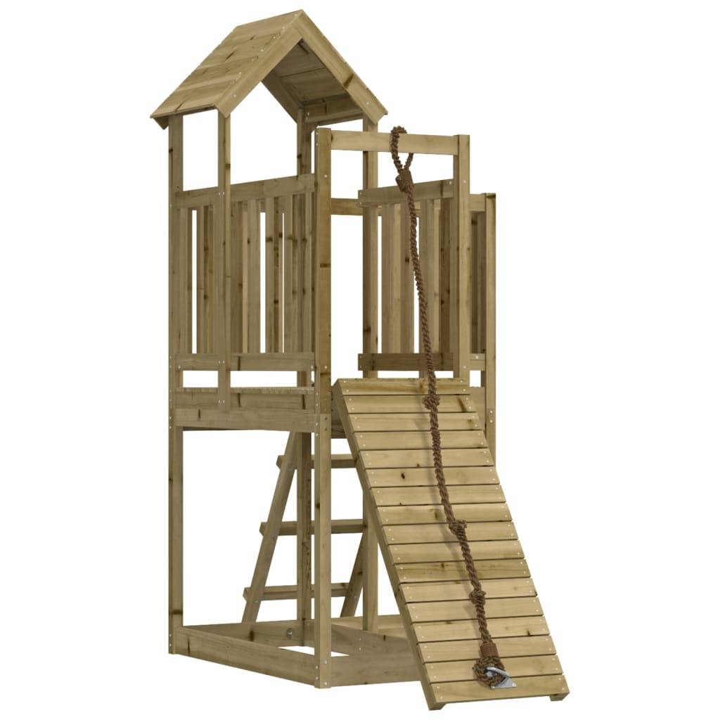 Helloshop26 - Maisonnette de jeu avec mur d'escalade 229 x 107 x 214 cm bois de pin imprégné - Imagen 2