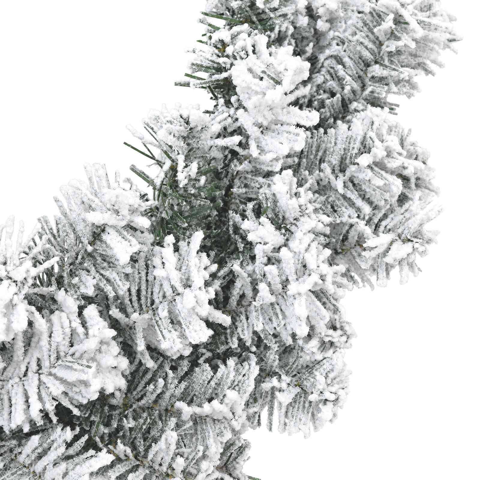 Vidaxl - Couronne de Noël Vert et blanc Ø 50 cm PVC vidaXL 42056961 - Image 5