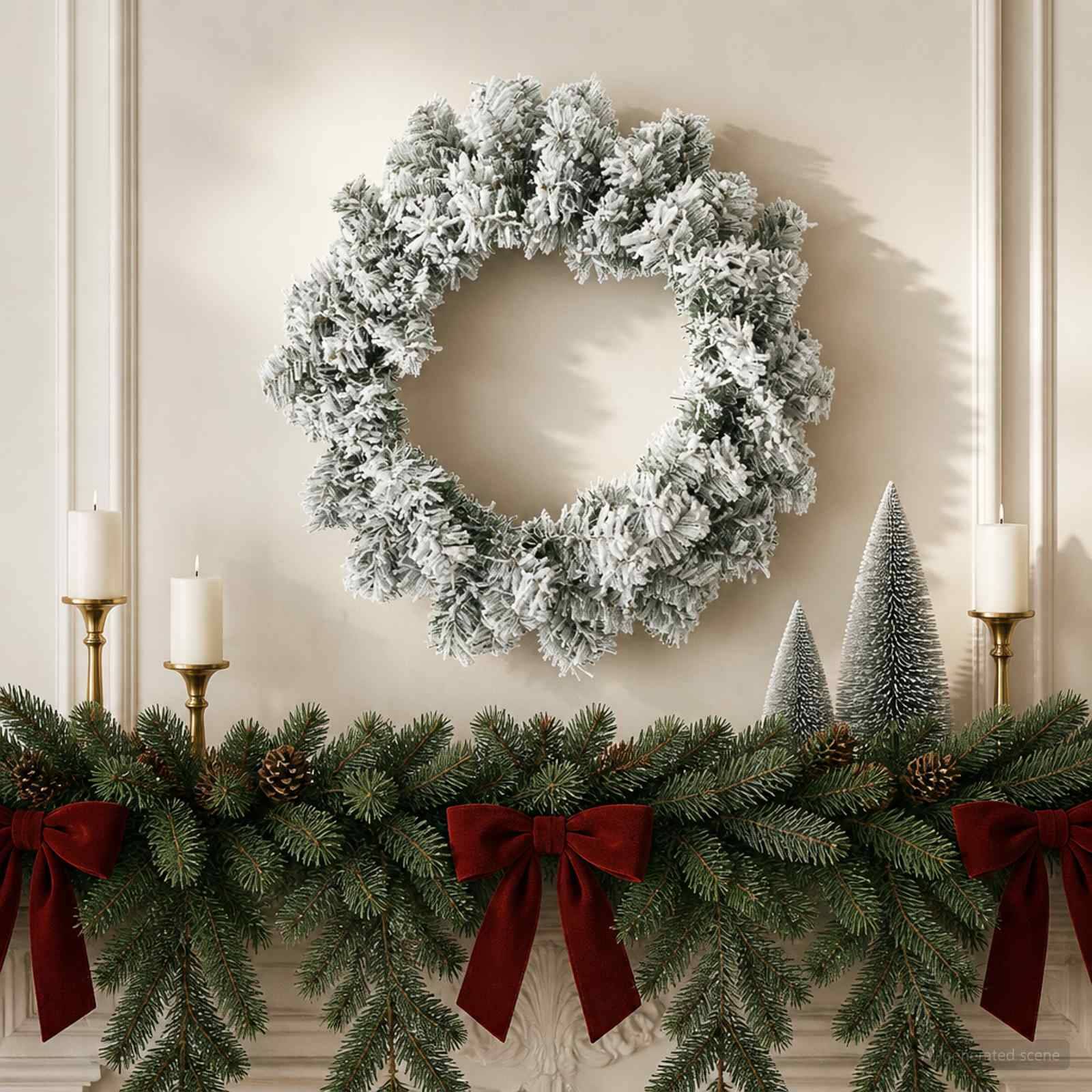 Vidaxl - Couronne de Noël Vert et blanc Ø 50 cm PVC vidaXL 42056961