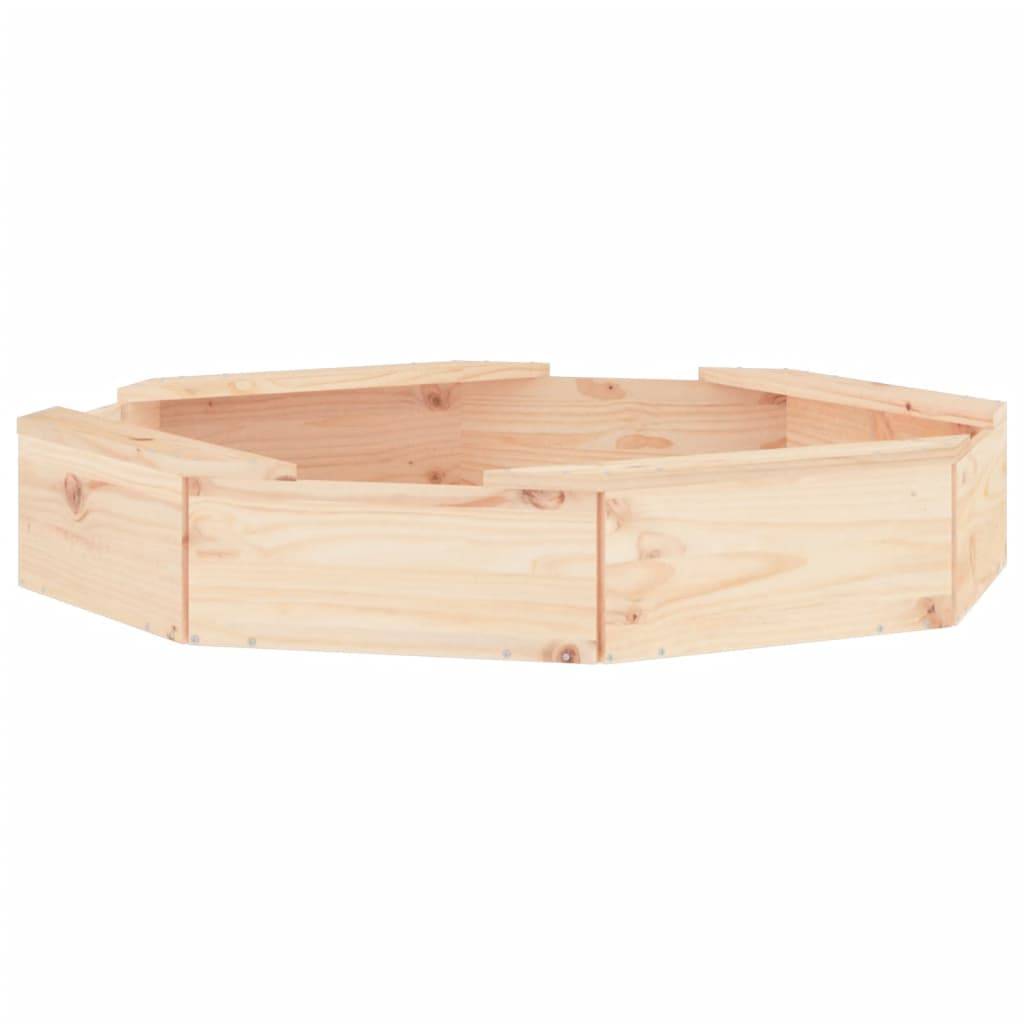 Bac à sable - Maison de jeu pour enfants avec sièges octogone bois de pin massif-JU12110 - Image 6