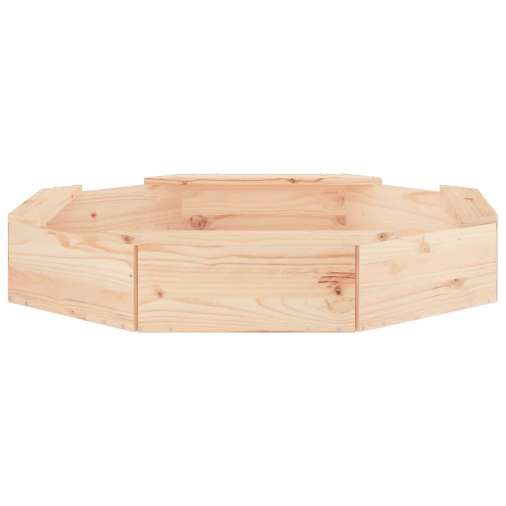 Bac à sable - Maison de jeu pour enfants avec sièges octogone bois de pin massif-JU12110 - Image 4