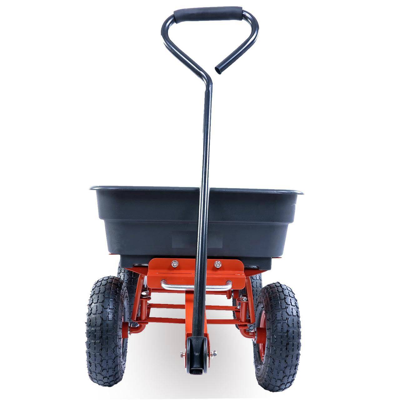 FUXTEC - Chariot de jardin - FUXTEC FX-KW2175 - 4 roues, benne basculante, transport, 300 kg chantier - Image 6