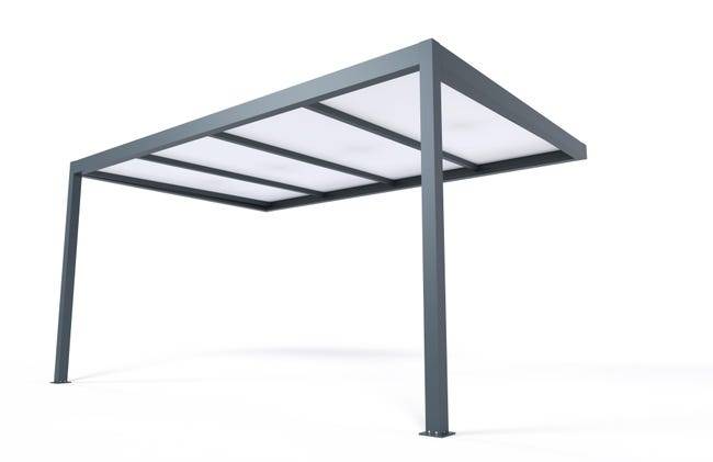 Carport aluminium adossé 3x5 m anthracite Fabriqué en France - Image 6
