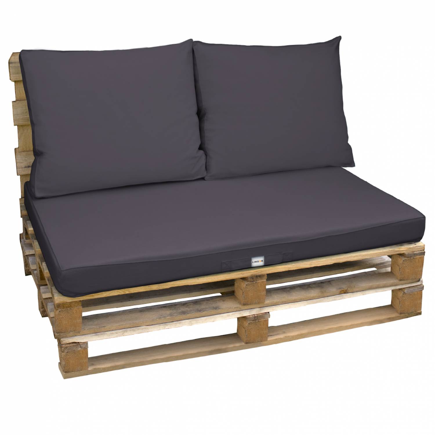 Linxor - Kit de coussins pour palette déhoussables - Gris foncé - Linxor - Imagen 1