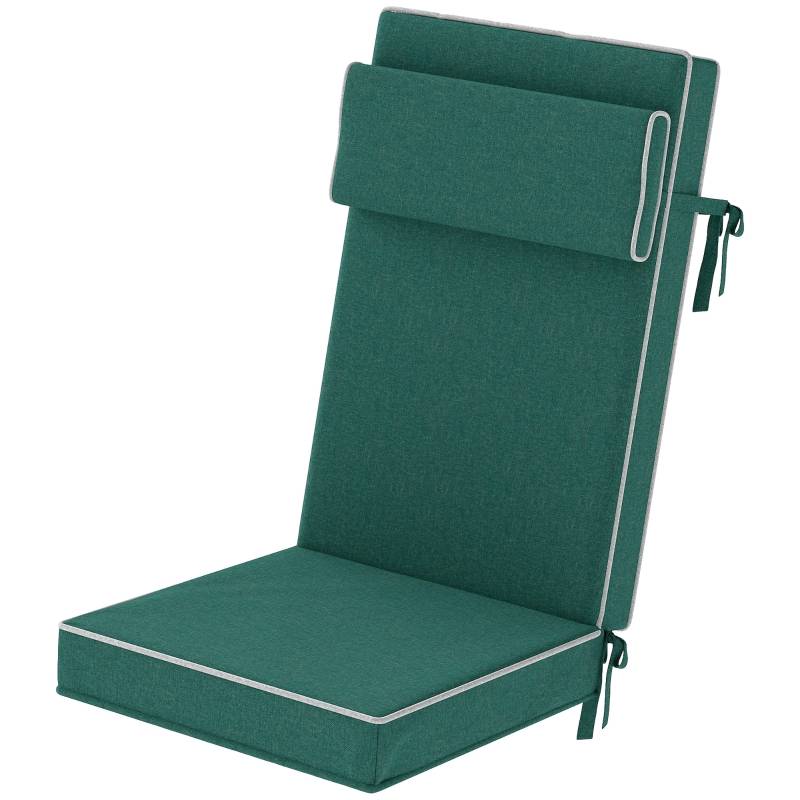PANGIVO - Coussin de siège, polyester, vert, 120 x 47 x 9.5 cm - PANGIVO