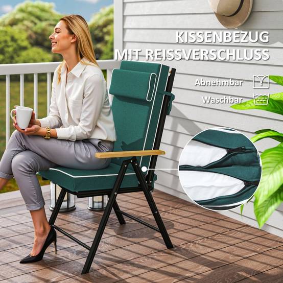 PANGIVO - Coussin de siège, polyester, vert, 120 x 47 x 9.5 cm - PANGIVO - Image 6
