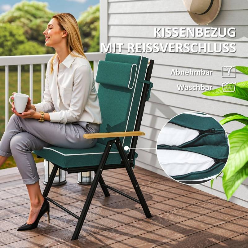 PANGIVO - Coussin de siège, polyester, vert, 120 x 47 x 9.5 cm - PANGIVO - Image 6