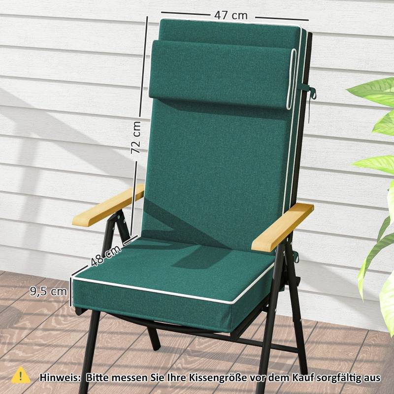 PANGIVO - Coussin de siège, polyester, vert, 120 x 47 x 9.5 cm - PANGIVO - Image 3