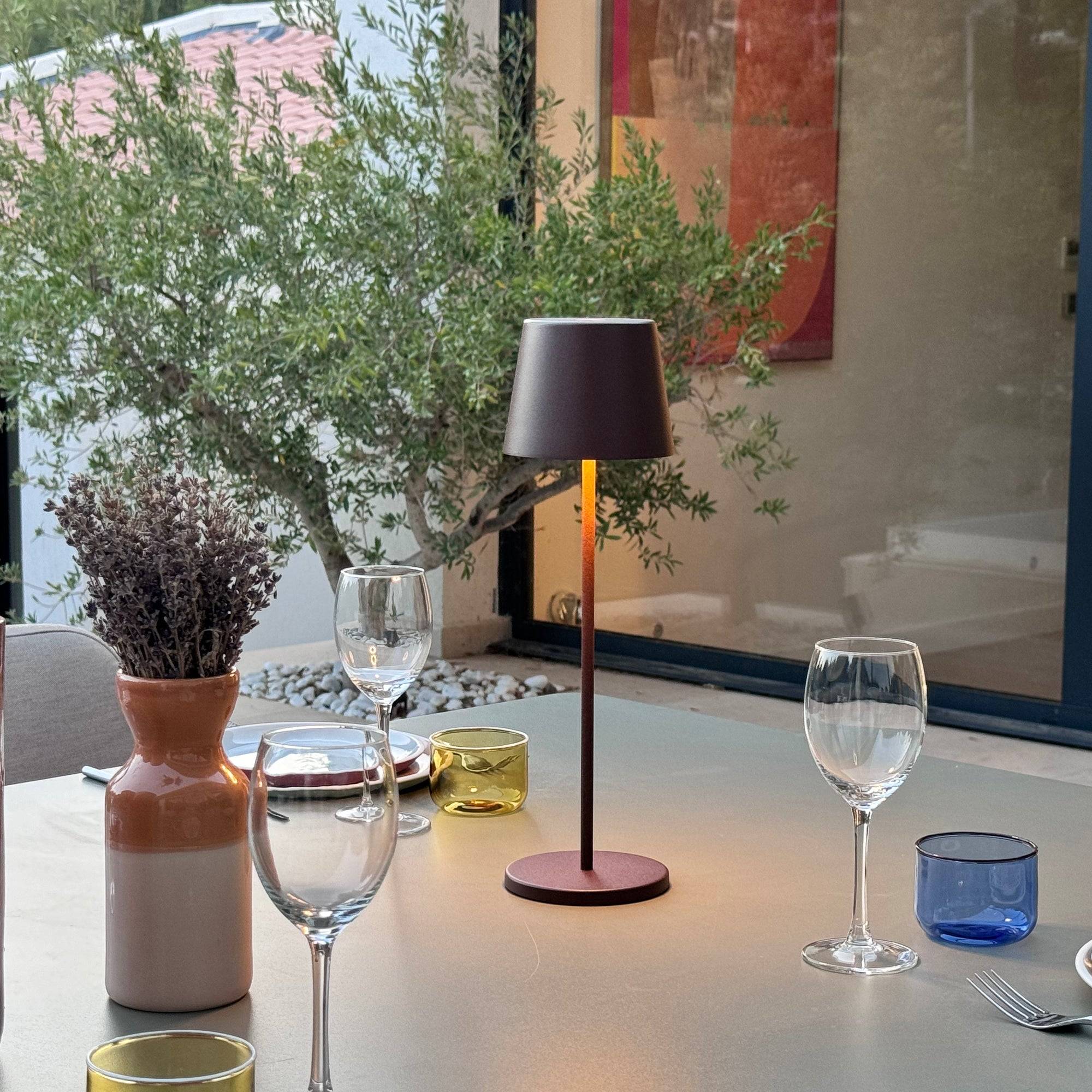 Lumisky - 6 Lampes de table KELLY Rouille H38cm + base de chargement - Imagen 2