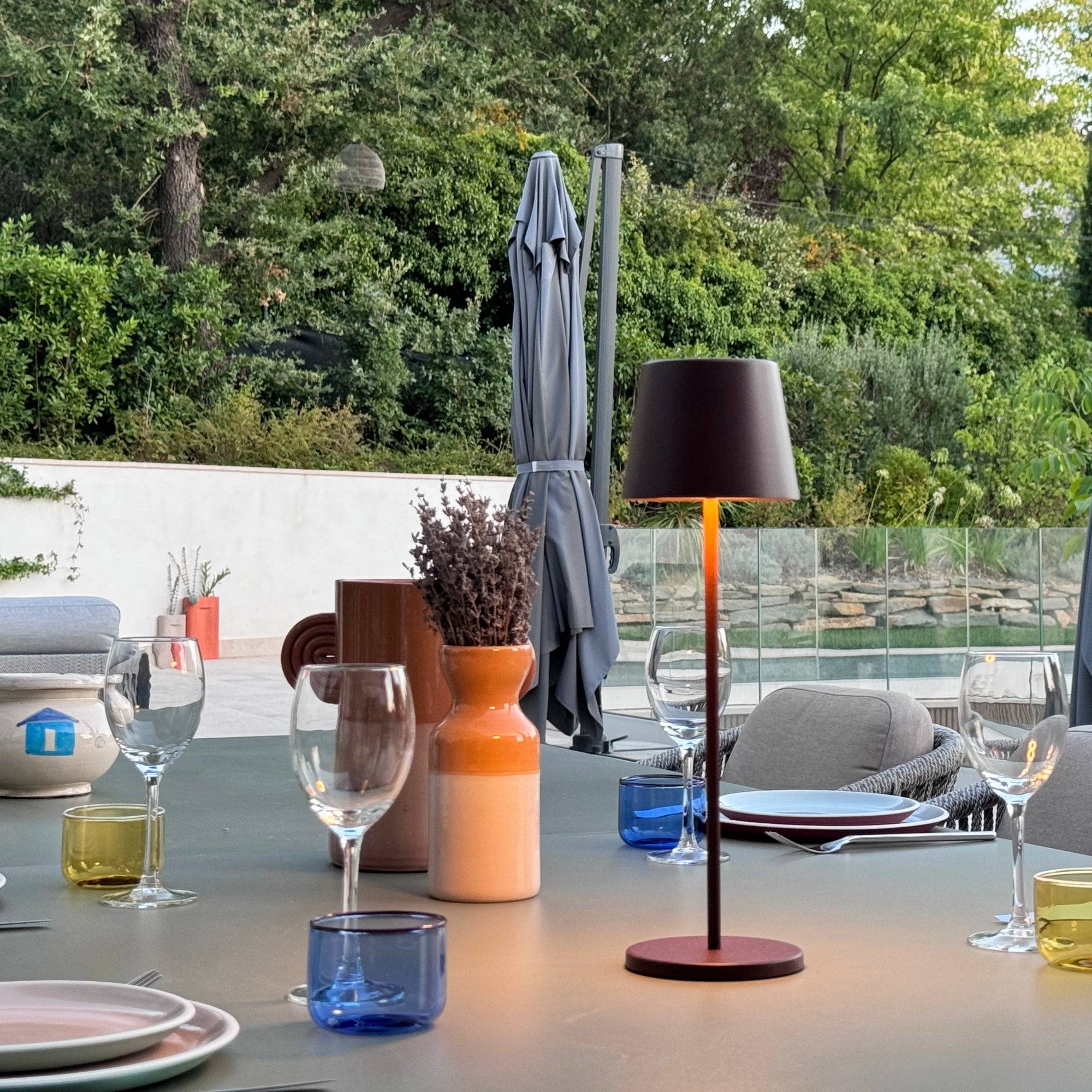 Lumisky - 6 Lampes de table KELLY Rouille H38cm + base de chargement - Imagen 4