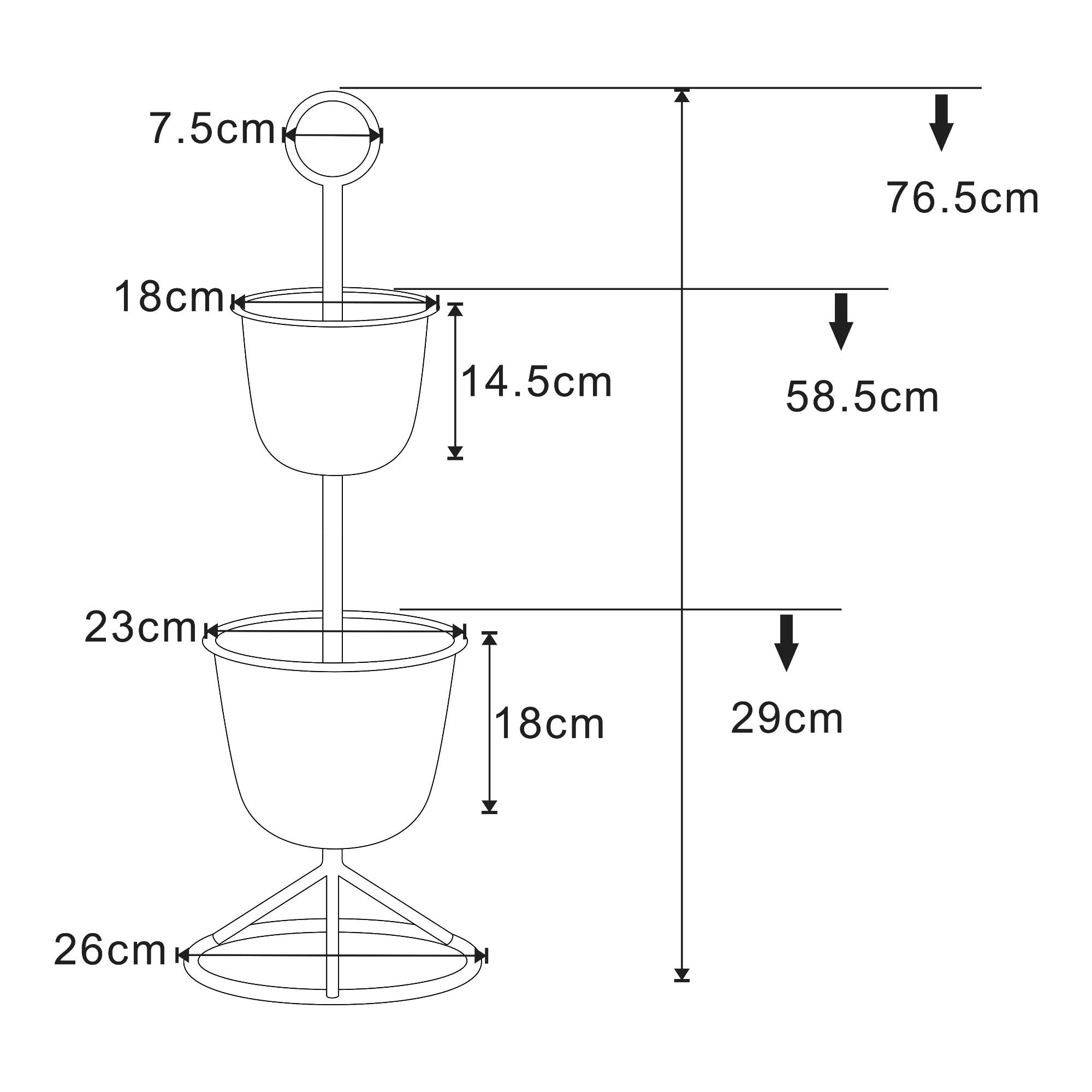 Porte-plantes style intemportel support 77 x 26 cm 2 cache-pots vert - Image 2