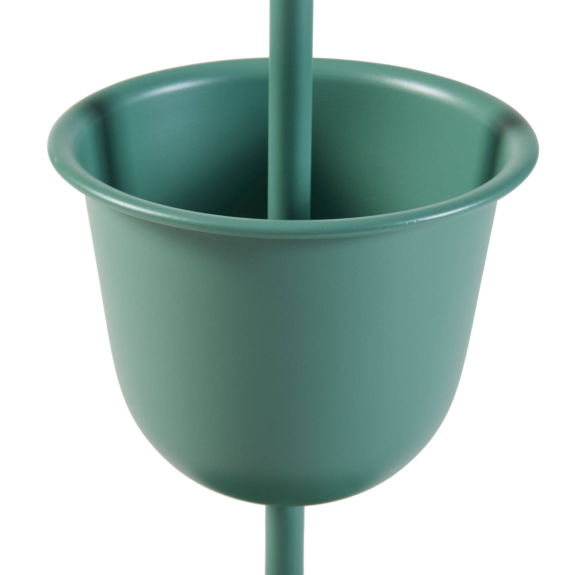 Porte-plantes style intemportel support 77 x 26 cm 2 cache-pots vert - Image 4