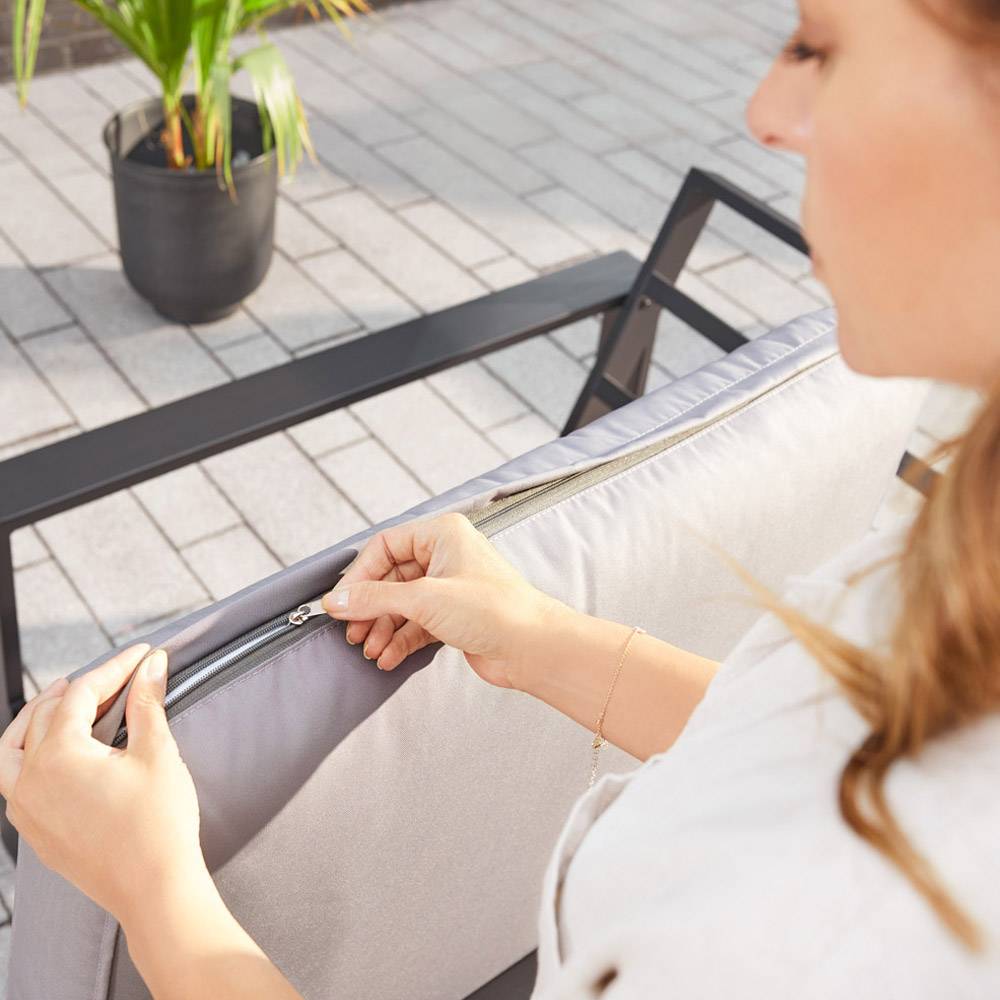Salon de jardin aluminium HOME DELUXE RIO XS - anthracite - Image 3