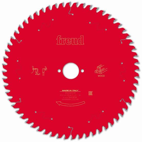 Lame pour scie circulaire portative FREUD - Ø250 2,8/1,8 AL30 Z60 BA 10° - F03FS09776 -FR23W003T