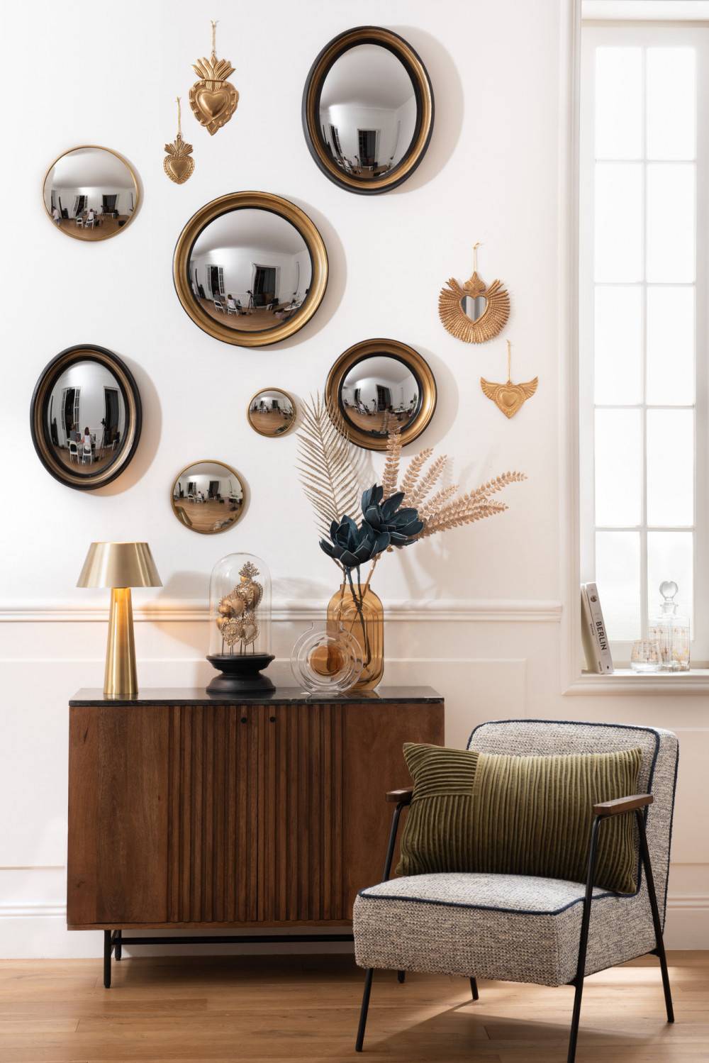 Amadeus - Set de 3 miroir convex or - Image 2