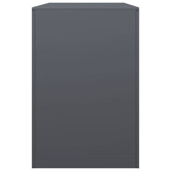Porte-bûches Acier Anthracite Rangement Cheminée Design Moderne 100x40x60cm - ComfortXL Outdoor Living - Image 5