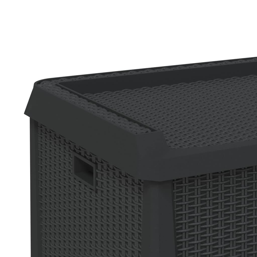 ComfortXL - Coffre de Rangement Banc Polypropylène Aspect Rotin pour Jardin Balcon Anthracite 125L – ComfortXL Outdoor Living - Image 9
