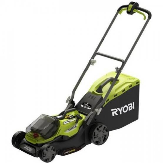 Ryobi - Tondeuse a Gazon RYOBI - poussée 18V ONE+ - Brushless - Ø coupe 37 cm - ramassage et mulching + batterie 5,0 Ah & chargeur - RY18LMX37 - Image 1