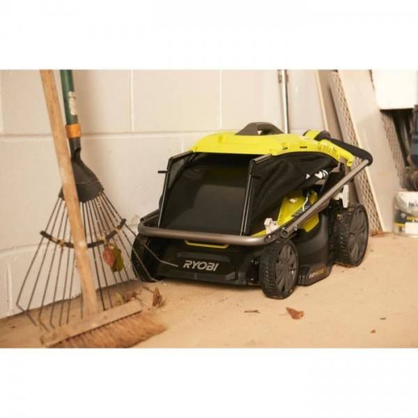 Ryobi - Tondeuse a Gazon RYOBI - poussée 18V ONE+ - Brushless - Ø coupe 37 cm - ramassage et mulching + batterie 5,0 Ah & chargeur - RY18LMX37 - Image 4
