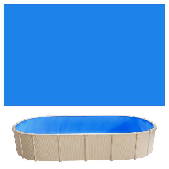 VEVOR Liner Piscine Hors-Sol Film Intérieur de Piscine Ovale 360x623x120 cm Bleu - Image 1