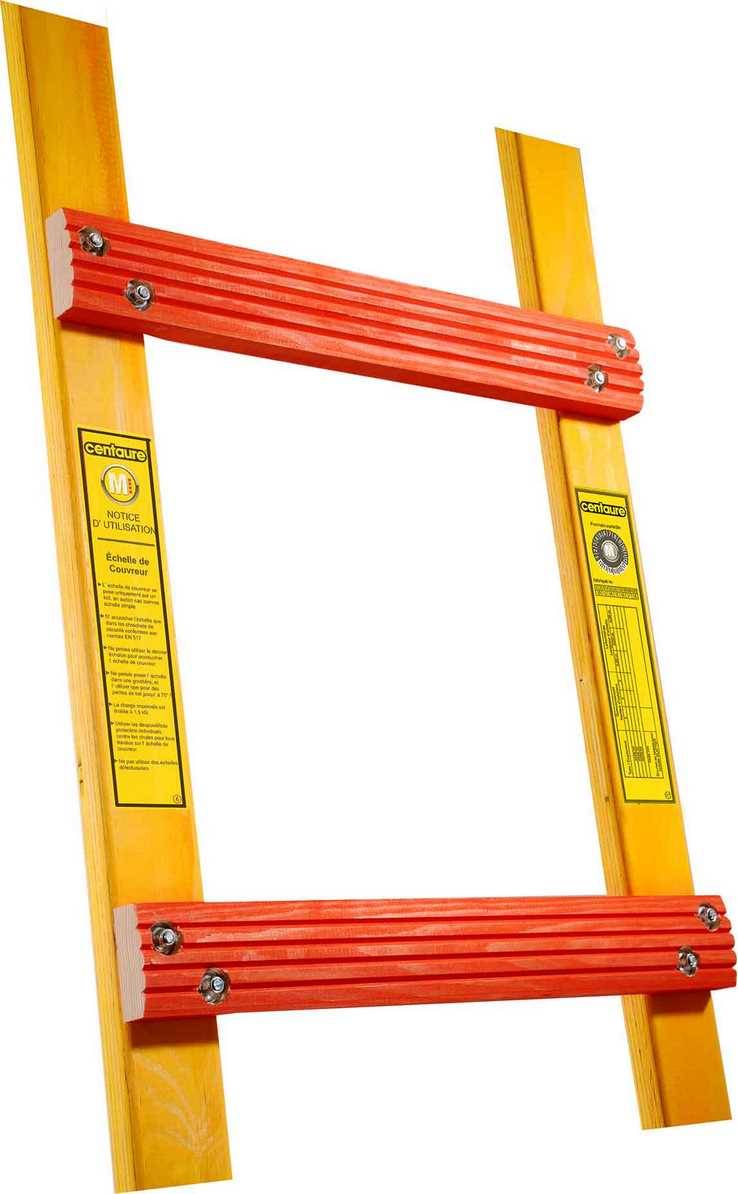 Echelle de toit bois - Ecartement 25 cm - Lg 5m00 - Image 2