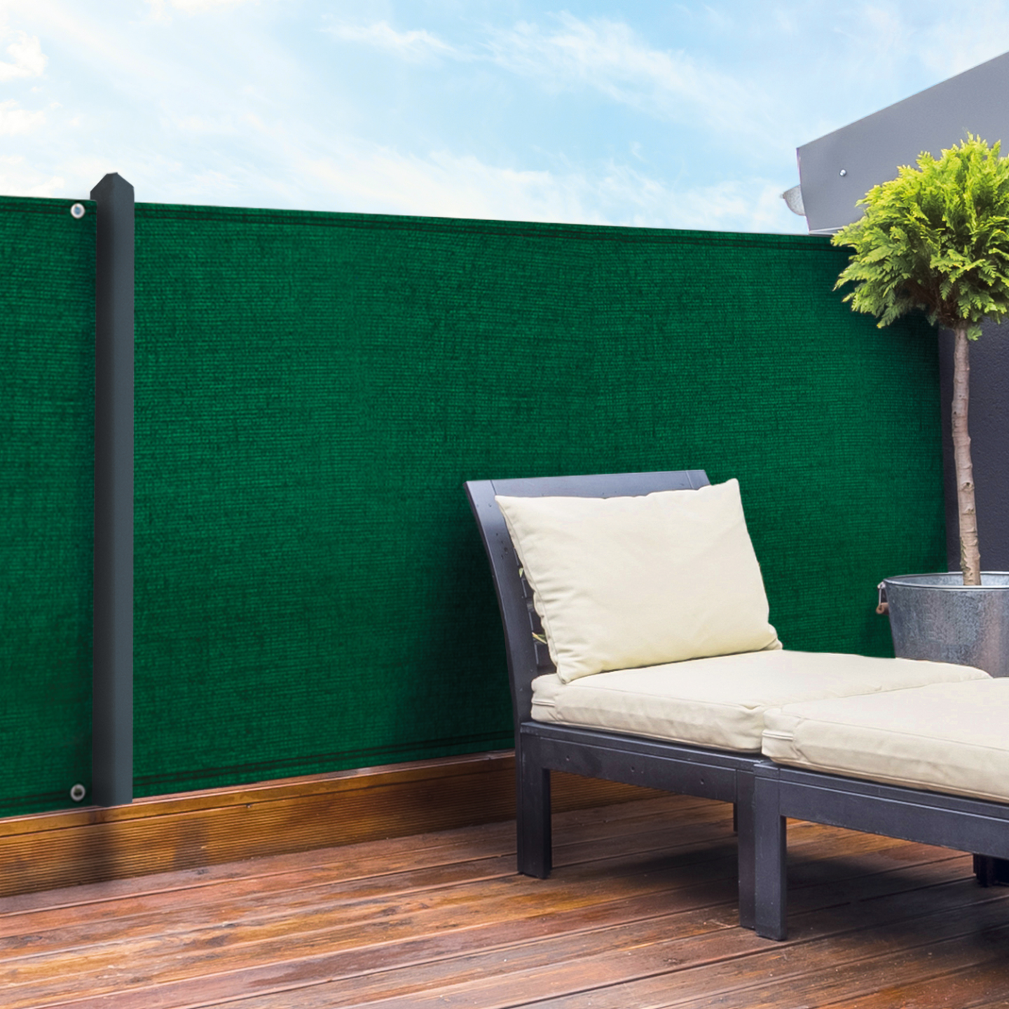 Brise vue renforcé 1,8 x 10 M vert 90 gr/m² classique - Image 1