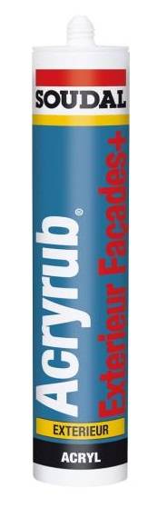 Mastic acrylique Acryrub Façade Exterieur 300ml - SOUDAL - 120663