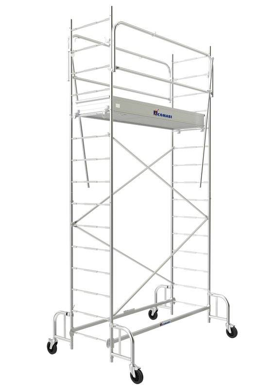 Echafaudage roulant JUNIOR 200  2m80 plancher (4m80 travail) Tubesca-Comabi