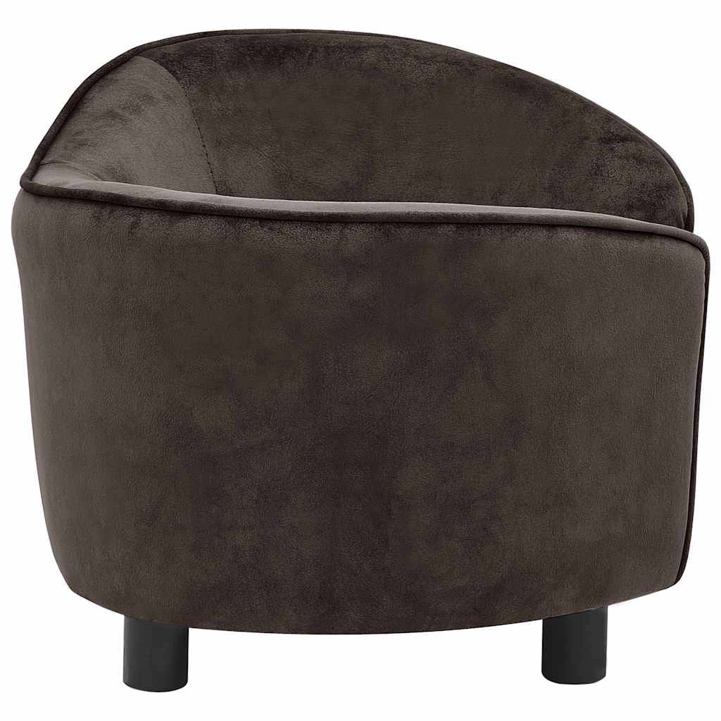 Vidaxl - Canapé pour chien Marron 69x49x40 cm Peluche vidaXL 170942 - Imagen 6