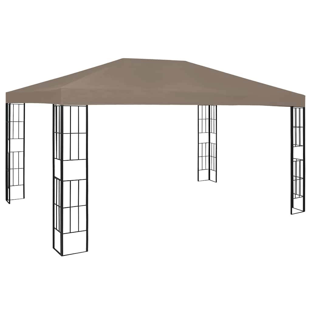 ComfortXL - Pergola de Jardin avec Éclairage LED Solaire 4x3m Taupe - ComfortXL Outdoor Living - Image 3
