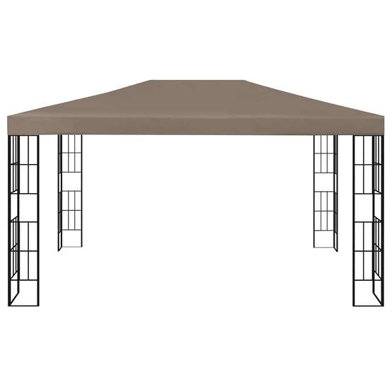 ComfortXL - Pergola de Jardin avec Éclairage LED Solaire 4x3m Taupe - ComfortXL Outdoor Living - Image 4
