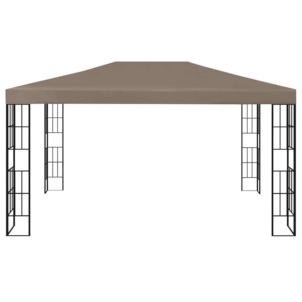 ComfortXL - Pergola de Jardin avec Éclairage LED Solaire 4x3m Taupe - ComfortXL Outdoor Living - Image 4
