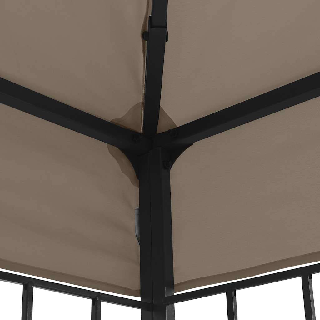 ComfortXL - Pergola de Jardin avec Éclairage LED Solaire 4x3m Taupe - ComfortXL Outdoor Living - Image 7
