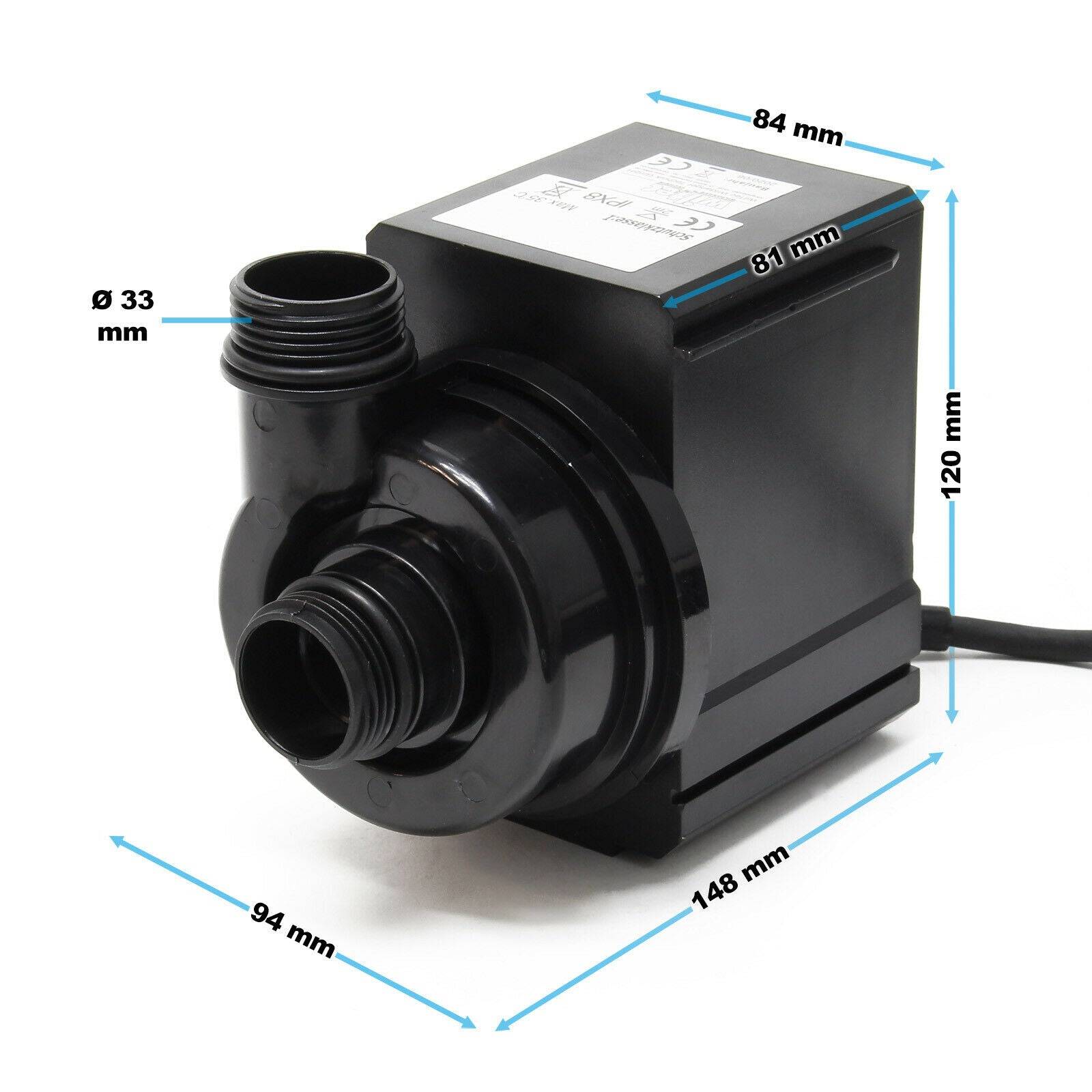 Helloshop26 - Pompe de bassin filtre filtration koi 8000 litres par heure 70 watts - Imagen 3