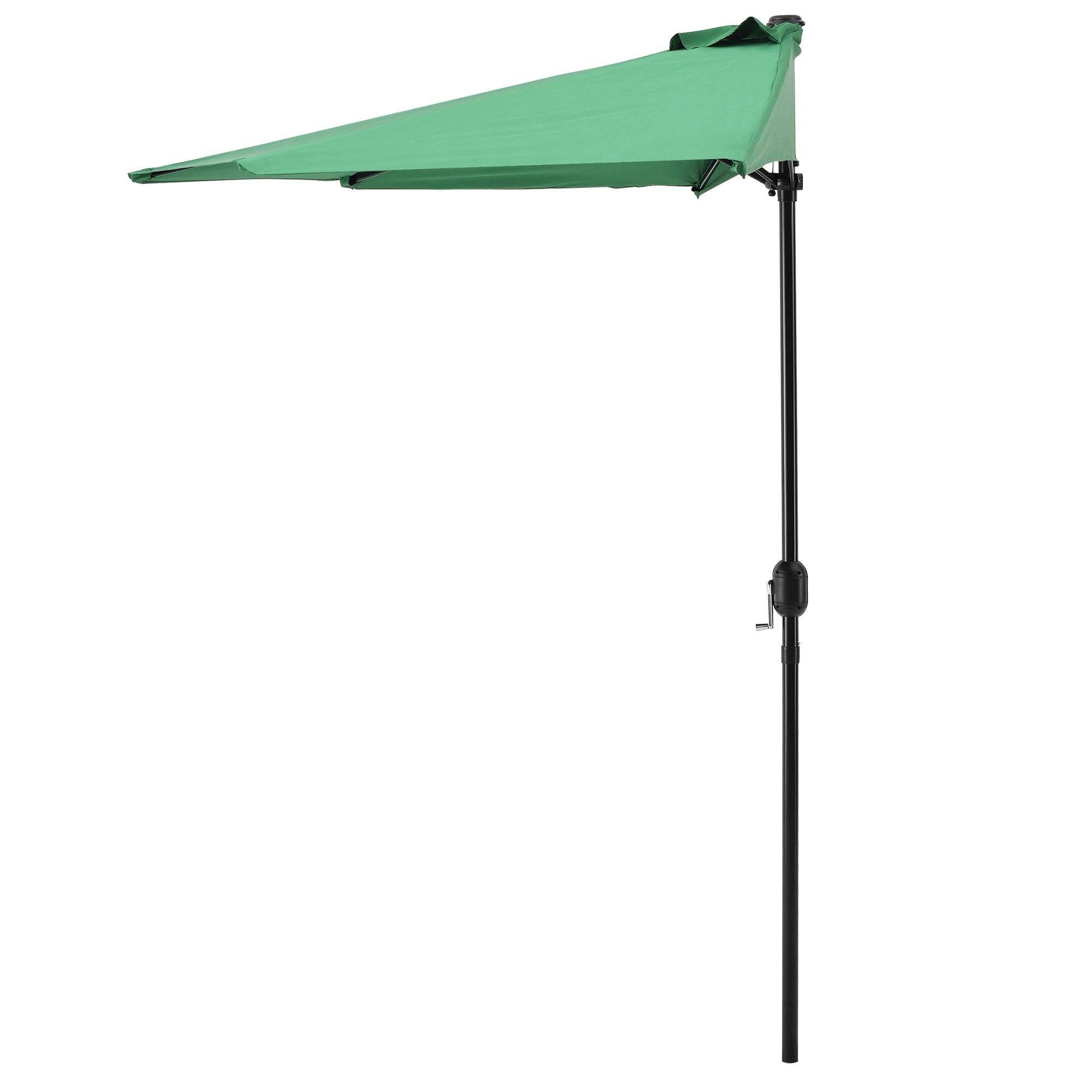 Helloshop26 - Demi parasol sur terrasse sur balcon polyester 300 cm vert - Imagen 1