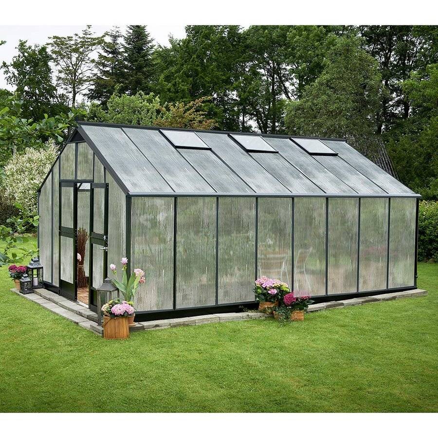 Juliana - Serre en polycarbonate 21,4  m² Gartner, anthracite - Juliana