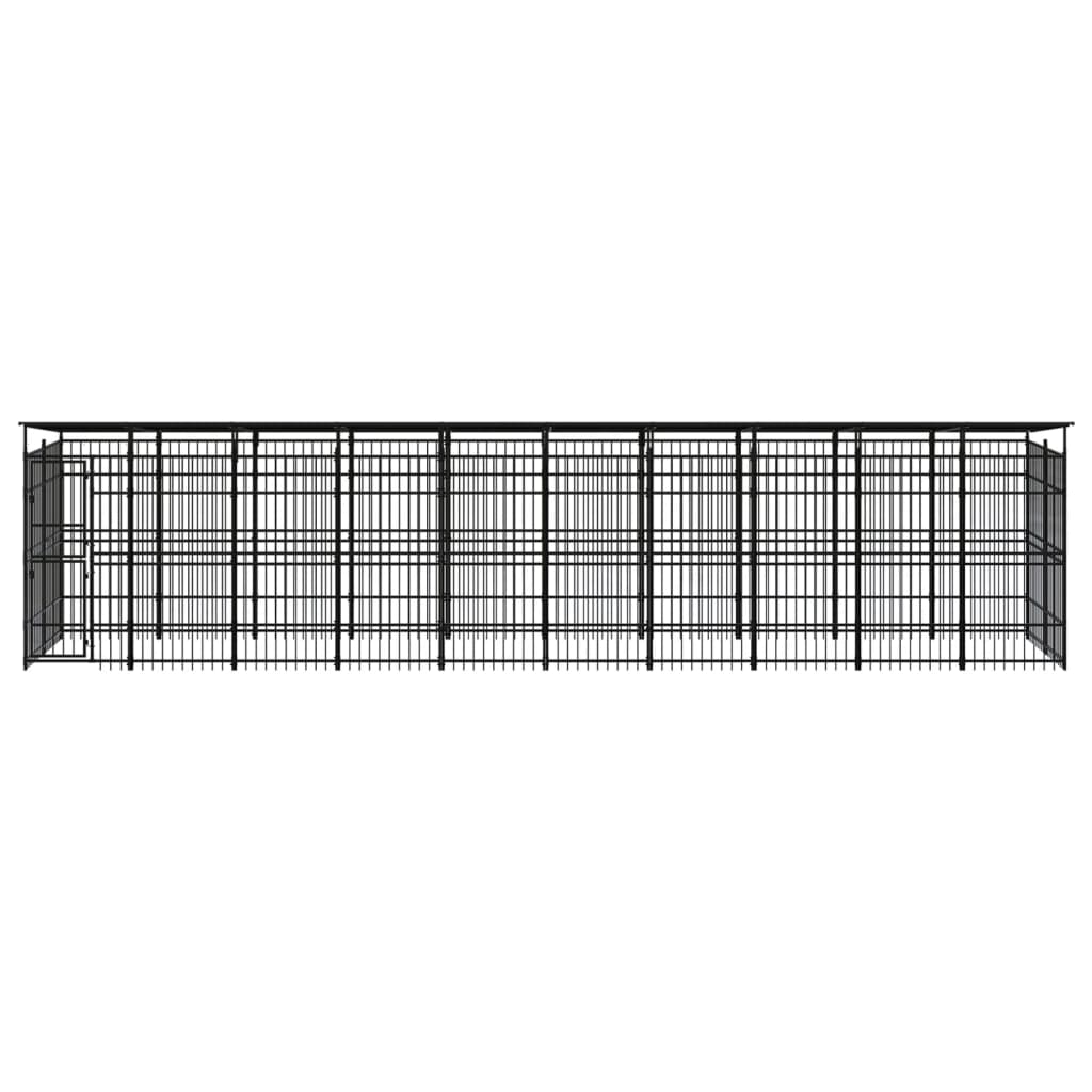Vidaxl - Chenil D'Extérieur Avec Toit Pour Chiens Acier 18,43 M² - vidaXL - Imagen 1