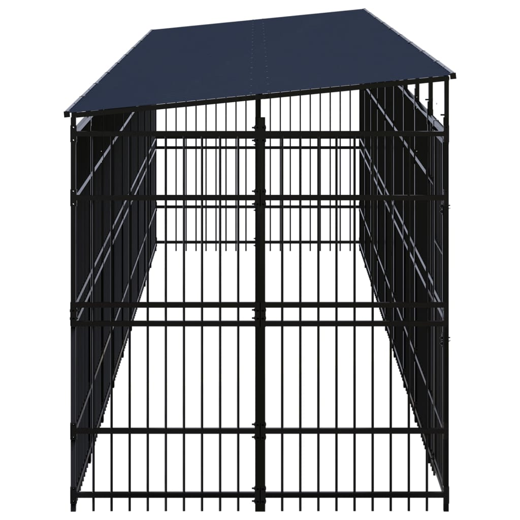 Vidaxl - Chenil D'Extérieur Avec Toit Pour Chiens Acier 18,43 M² - vidaXL - Imagen 3