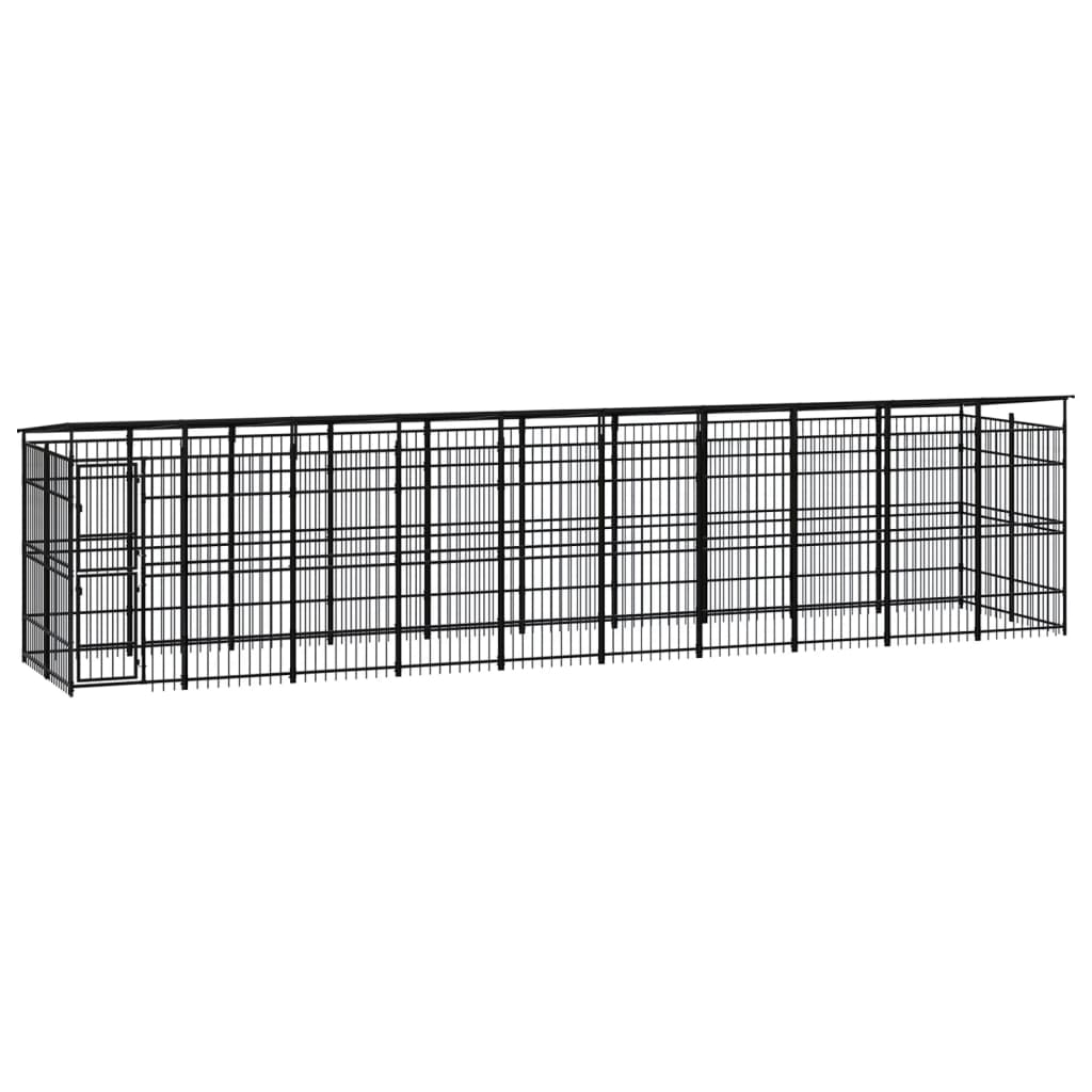 Vidaxl - Chenil D'Extérieur Avec Toit Pour Chiens Acier 18,43 M² - vidaXL - Imagen 2